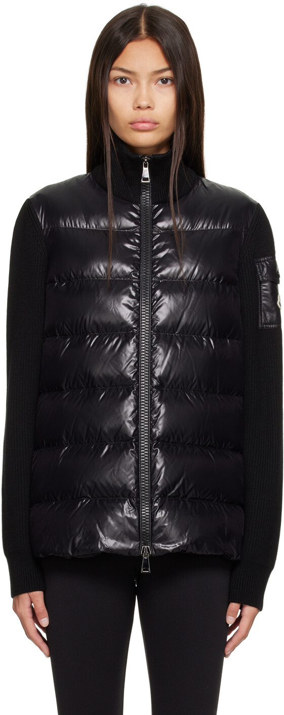 

Черный стеганый пуховик Moncler