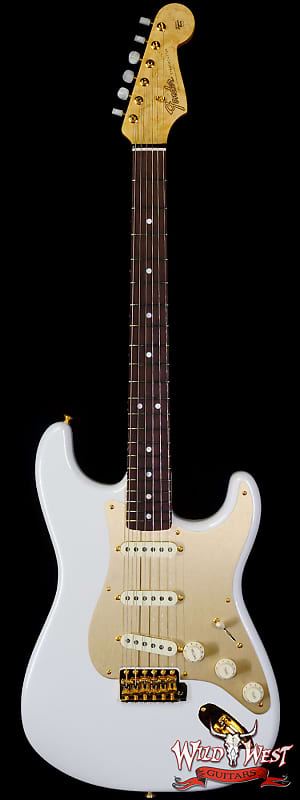 Fender Custom Shop Limited Edition 75th Anniversary Stratocaster 5A Birdseye Maple Neck Палисандр Накладка на гриф NOS Diamond White Pearl