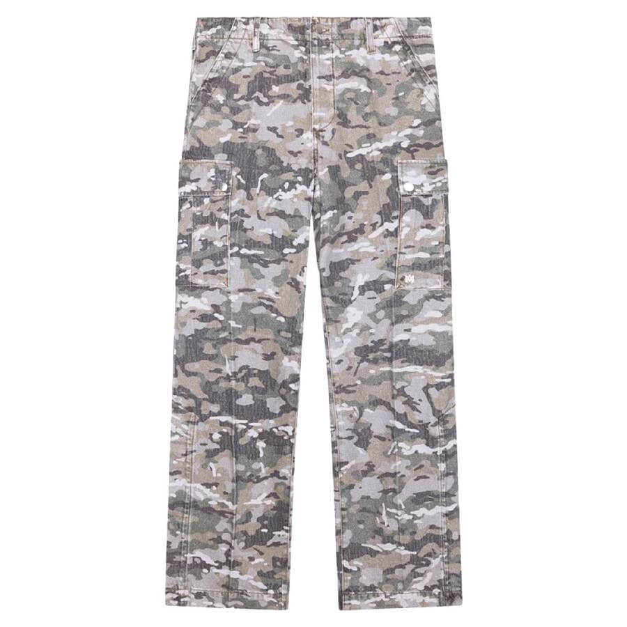 

Брюки-карго Amiri M65 Camo Kick Flare, зеленый