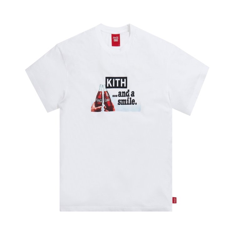 Футболка Kith x Coca-Cola Smile Vintage Tee 'White', белый - фото