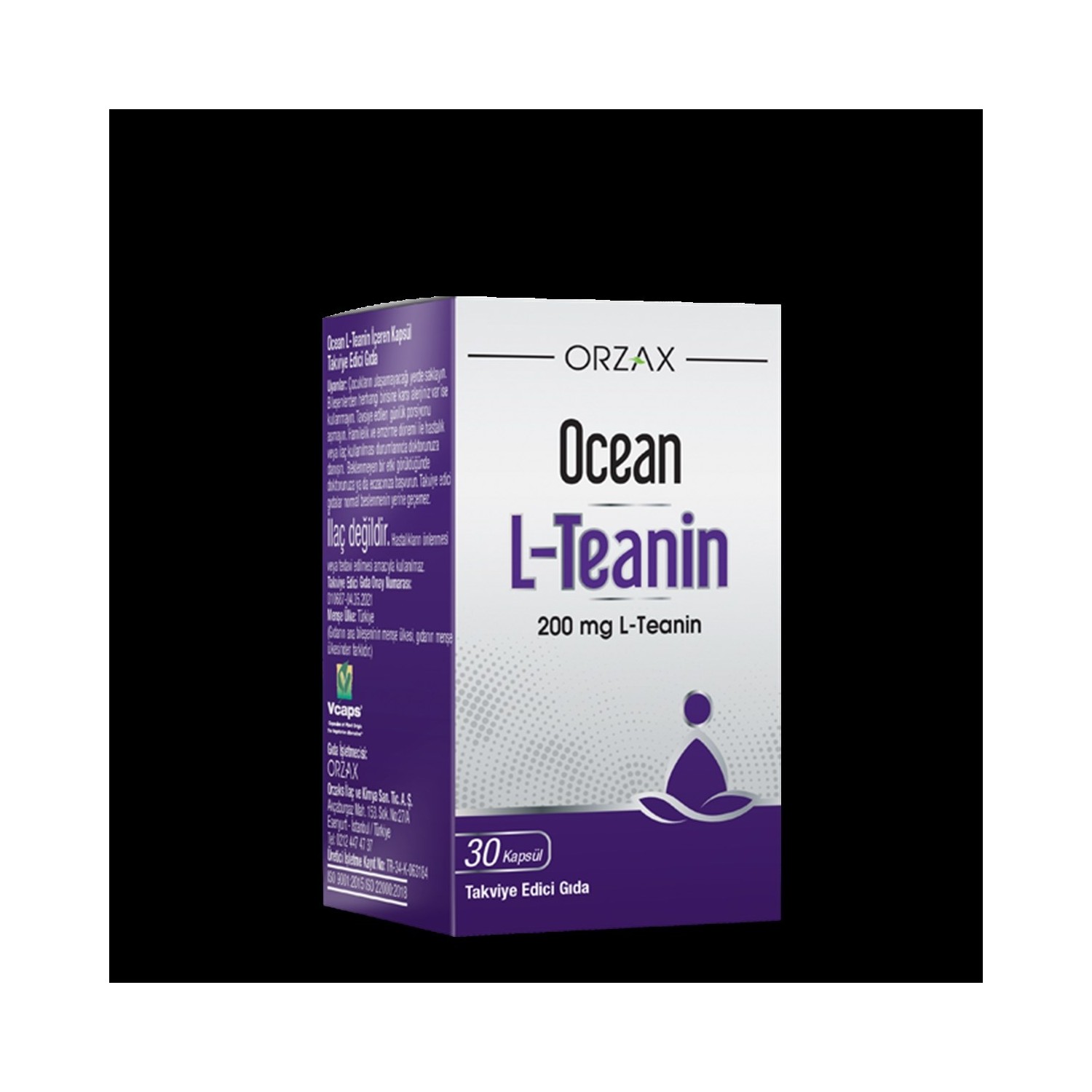 Пищевая добавка Ocean L-Theanine 200 мг, 30 капсул eu natural elite кофеин и l теанин 120 капсул