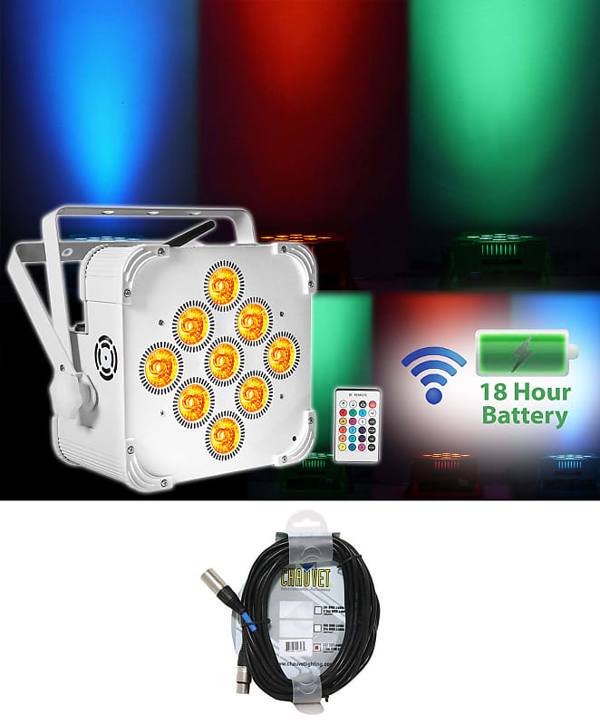 Беспроводной прожектор Rockville RGBWA + UV с питанием от батареи