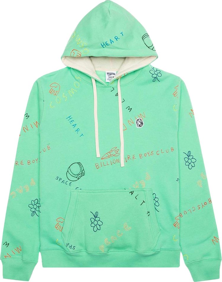 Худи Billionaire Boys Club BB Scribble Hoodie 'Spring Bud', зеленый - фото