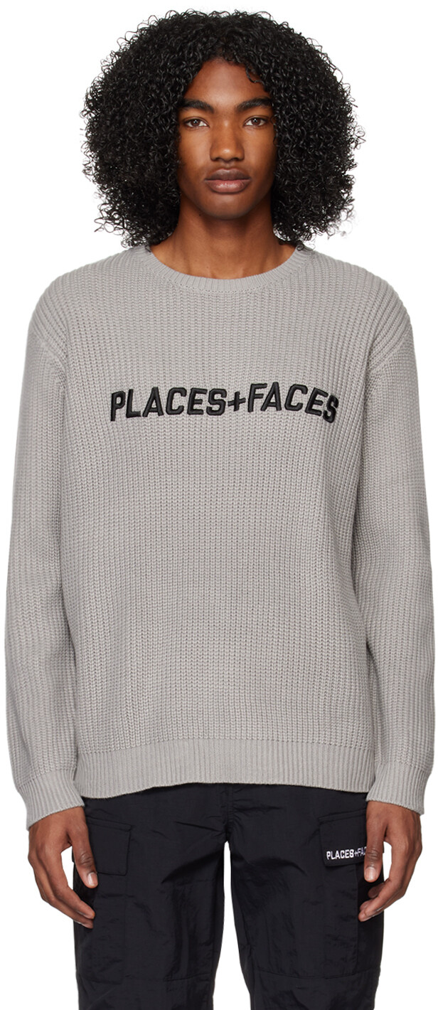 

Серый плотный свитер PLACES+FACES