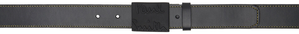 

Черный ремень с тисненой пряжкой Paul Smith