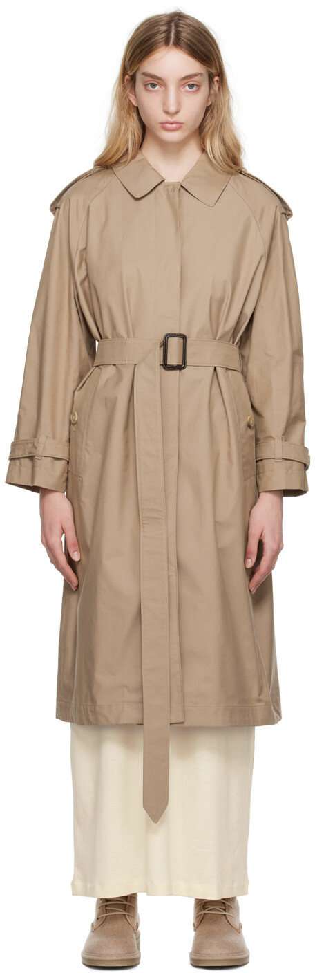 

Бежевый тренч с поясом The Cube Max Mara