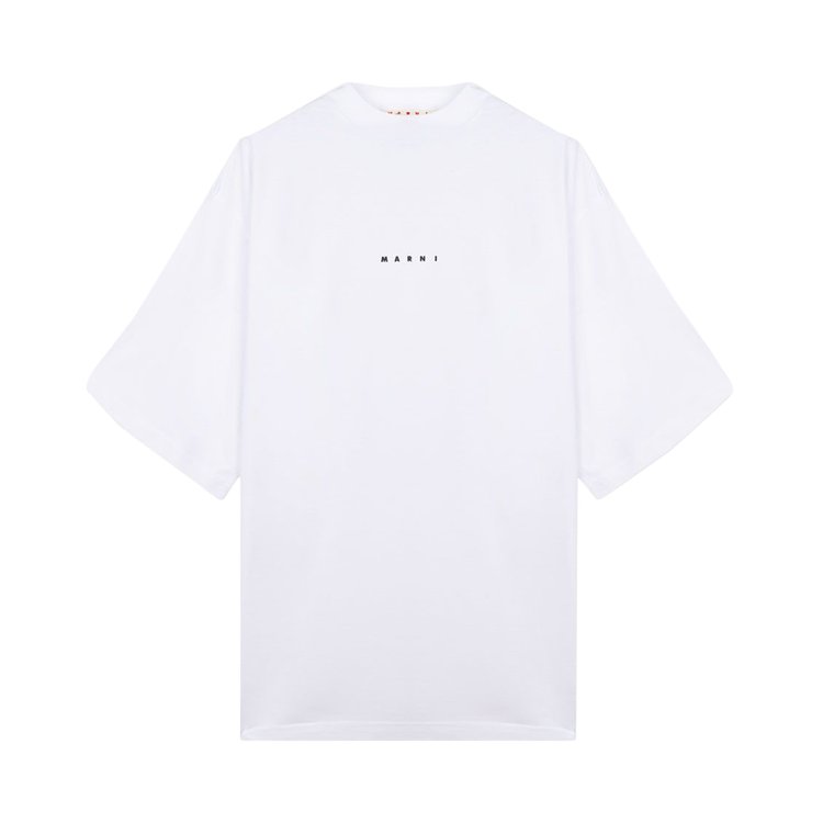 Футболка Marni Organic Cotton Jersey Logo T-Shirt II 'Lily White', белый