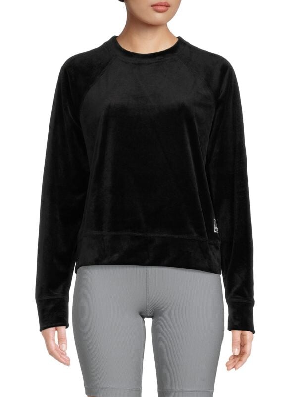

Толстовка Dkny Sport велюровая с рукавами реглан, черный