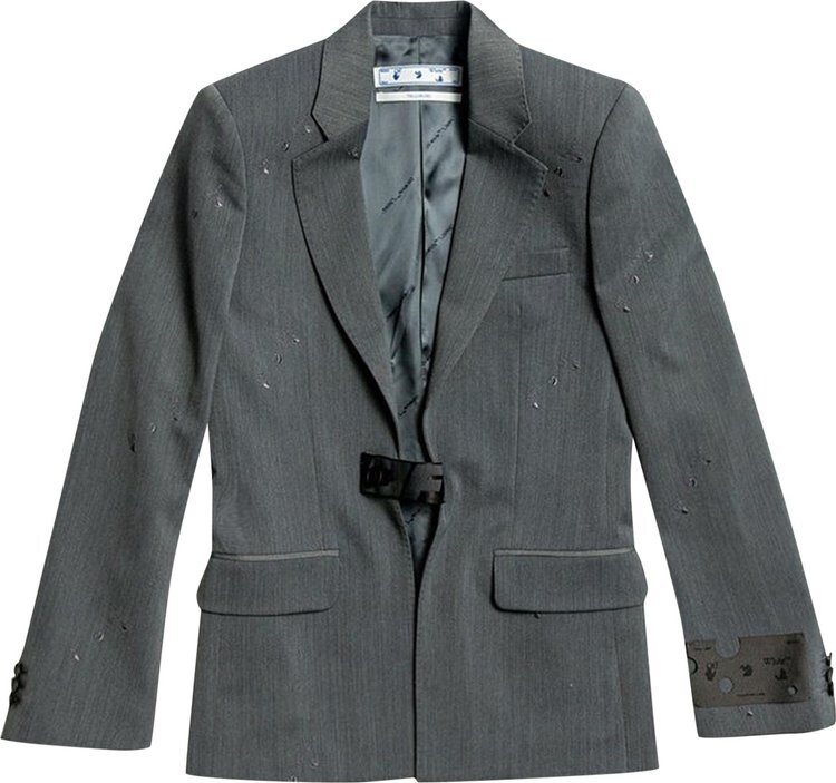 

Блейзер Off-White Industrial Belt Blazer 'Grey', серый