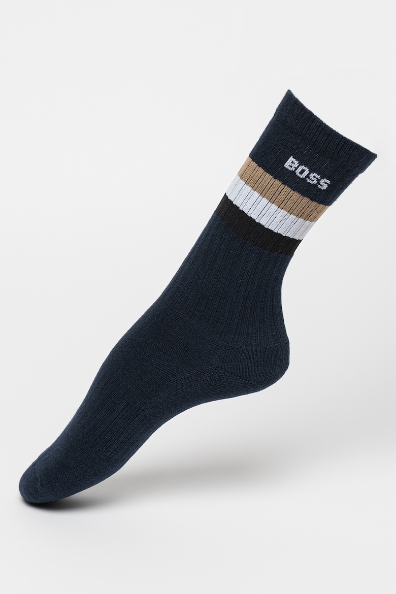 Длинные носки с логотипом Boss, синий