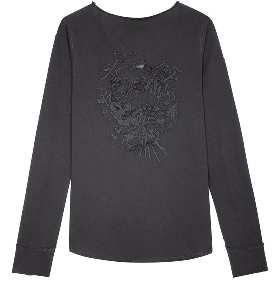 

Футболка Henley в сеточку с черепом Zadig&Voltaire