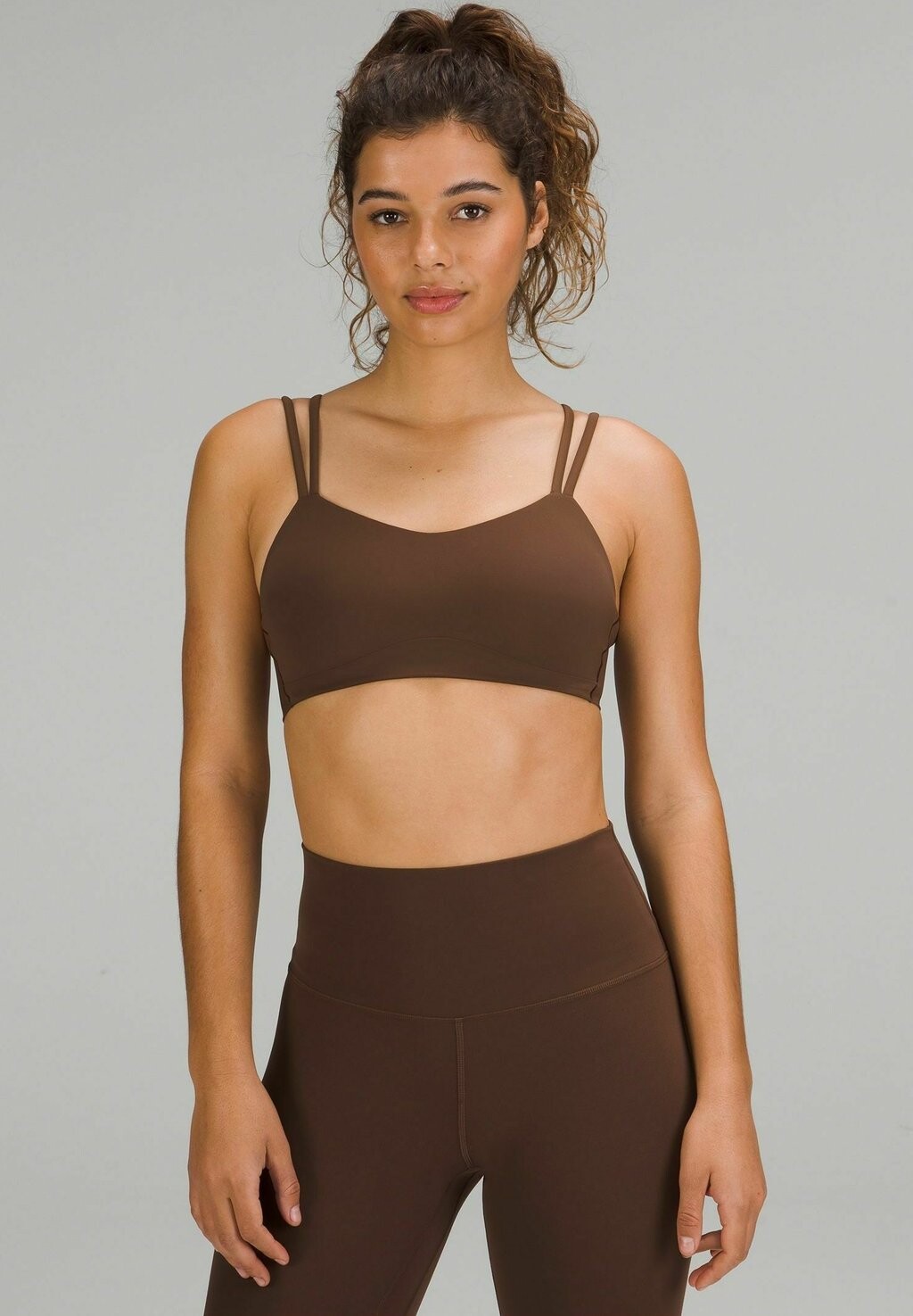 

Спортивный бюстгальтер с легкой поддержкой lululemon, коричневый