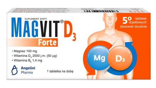 Магний с витамином B6 и D3 Magvit Forte D3, 50 шт