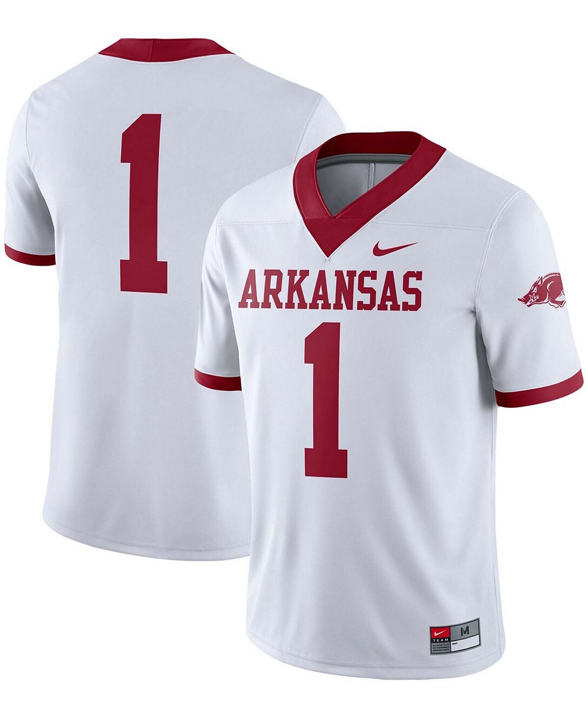 

Мужская белая майка Big and Tall 1 Arkansas Razorbacks для альтернативной игры Nike