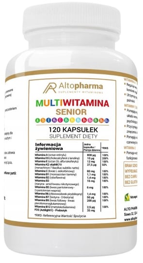 Alto Pharma, Мультивитамины для пожилых людей, 120 капсул
