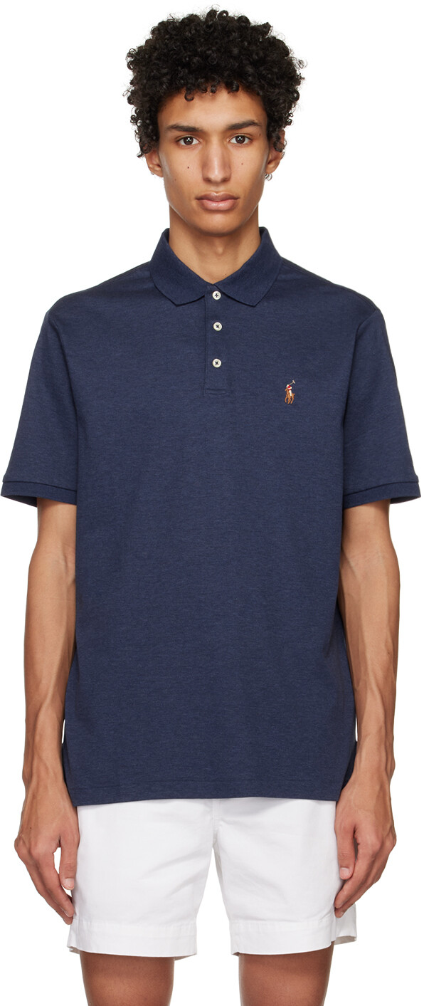 

Темно-синее мягкое поло Polo Ralph Lauren