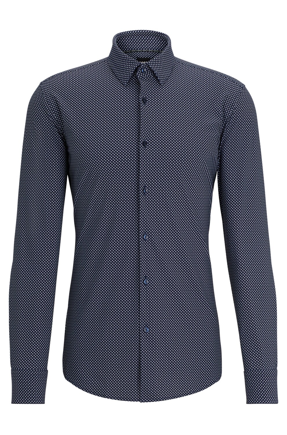 

Рубашка Boss Slim-fit In Printed Performance-stretch Fabric, темно-синий