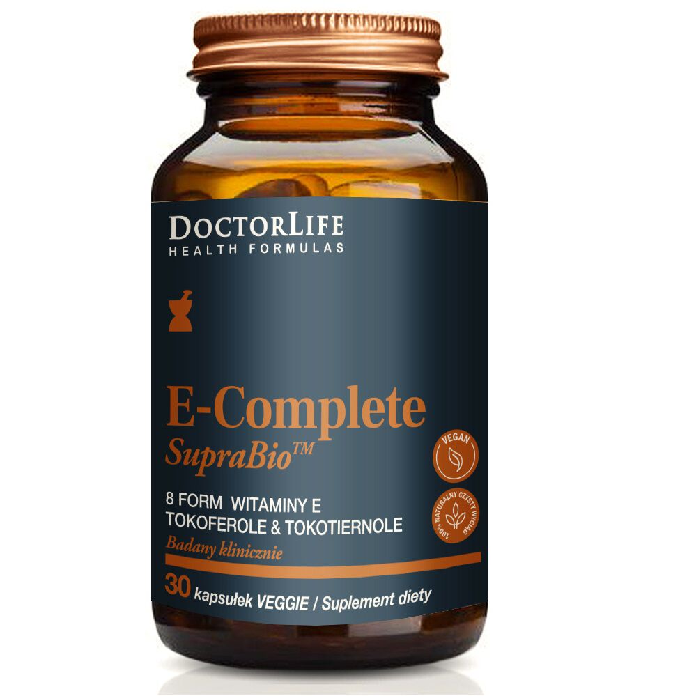 Doctor Life E-Complete биологически активная добавка с 8 витаминами Е нового поколения, 30 кап./1 уп.