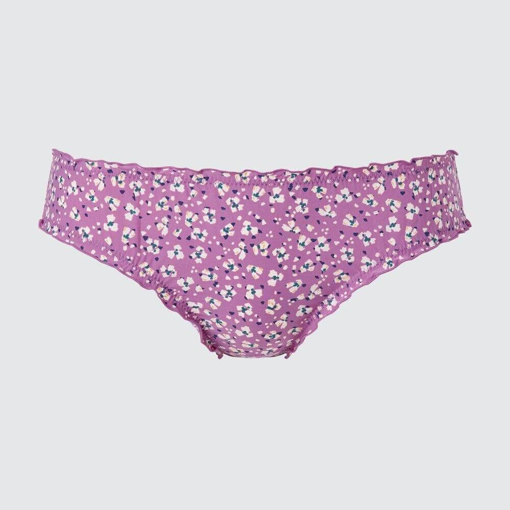 

Трусы с цветочным принтом Uniqlo Ordinary Waist Triangle, сиреневый/мультиколор