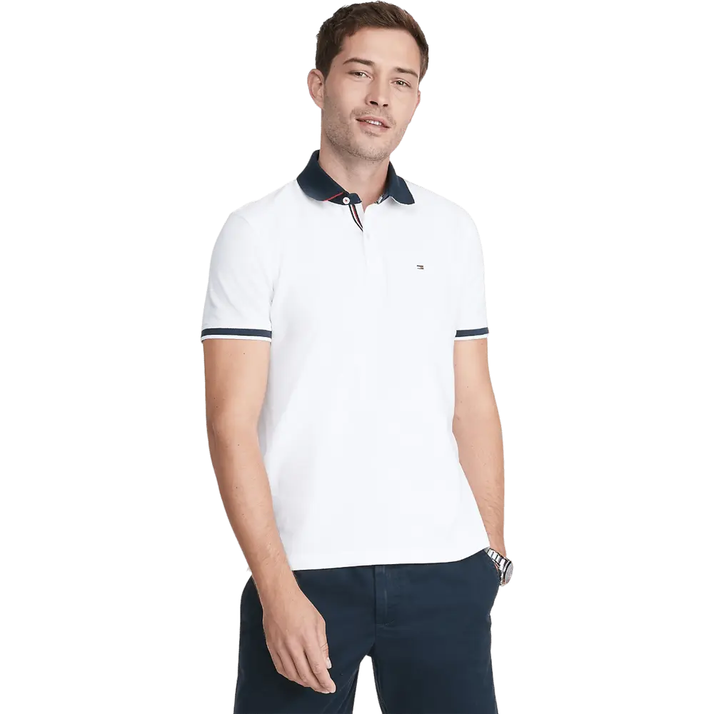 

Поло Tommy Hilfiger Regular Fit Tipped, белый