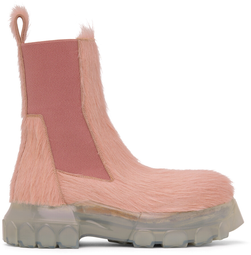 

Розовые сапоги Beatle Bozo Tractor Rick Owens