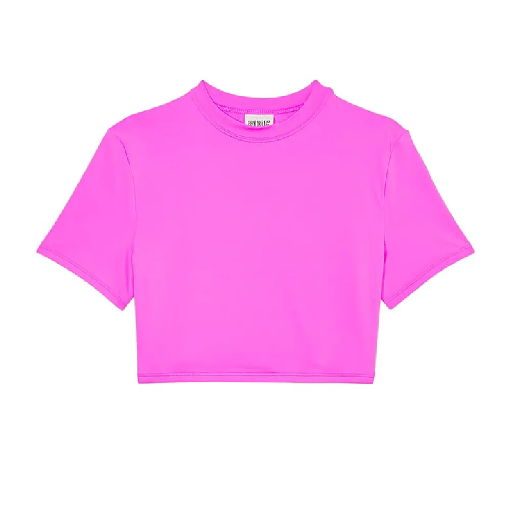 

Футболка Victoria's Secret Pink Base Stretch Crop Baby, розовый