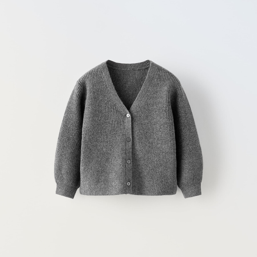 

Кардиган для девочки Zara Basic, серый меланж