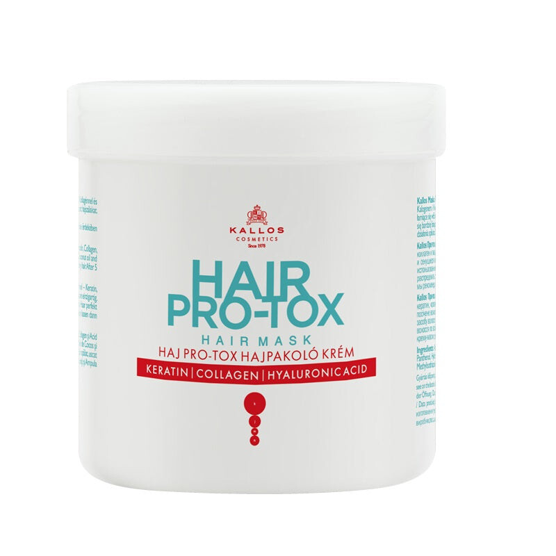 

Kallos Hair Pro-Tox Hair Mask маска для волос с кератином, коллагеном и гиалуроновой кислотой 500мл