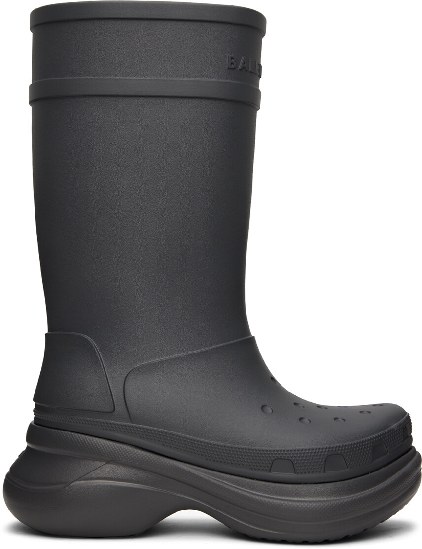

Серые ботинки Crocs Edition Balenciaga