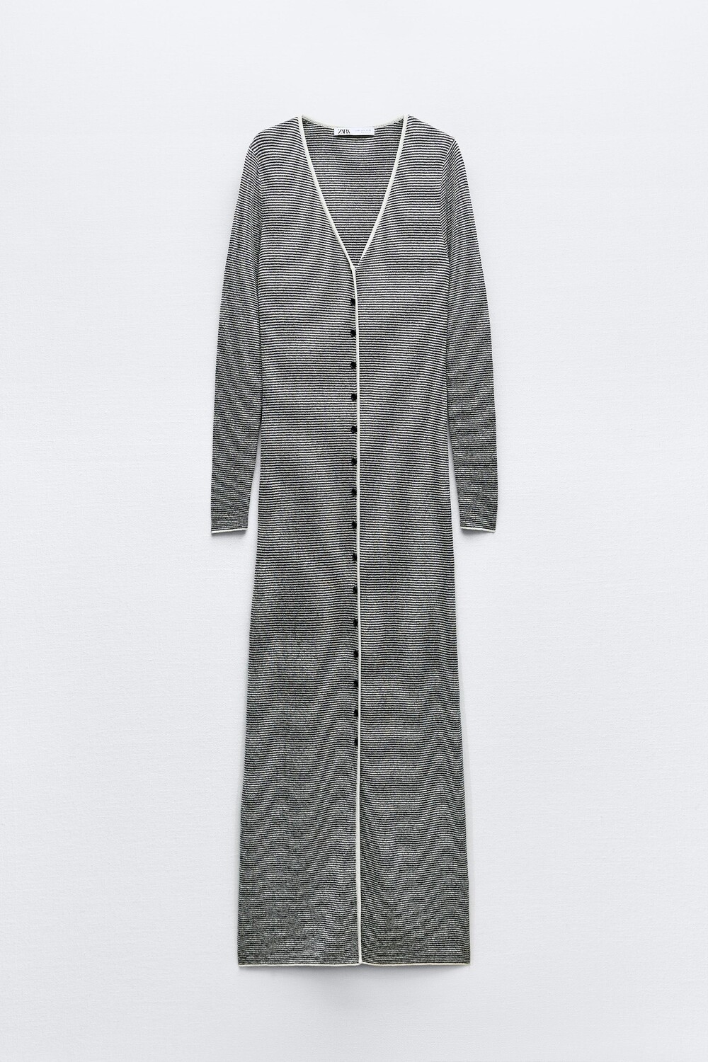 

Платье Zara Long Knit Striped, синий/белый