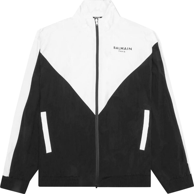 

Куртка Balmain Logo-Print Multi-Cut Track Jacket 'Black/White', черный