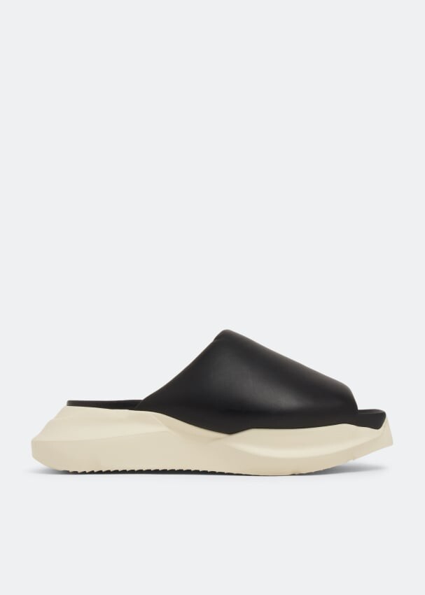 

Шлепанцы RICK OWENS Geth puffer slides, черный