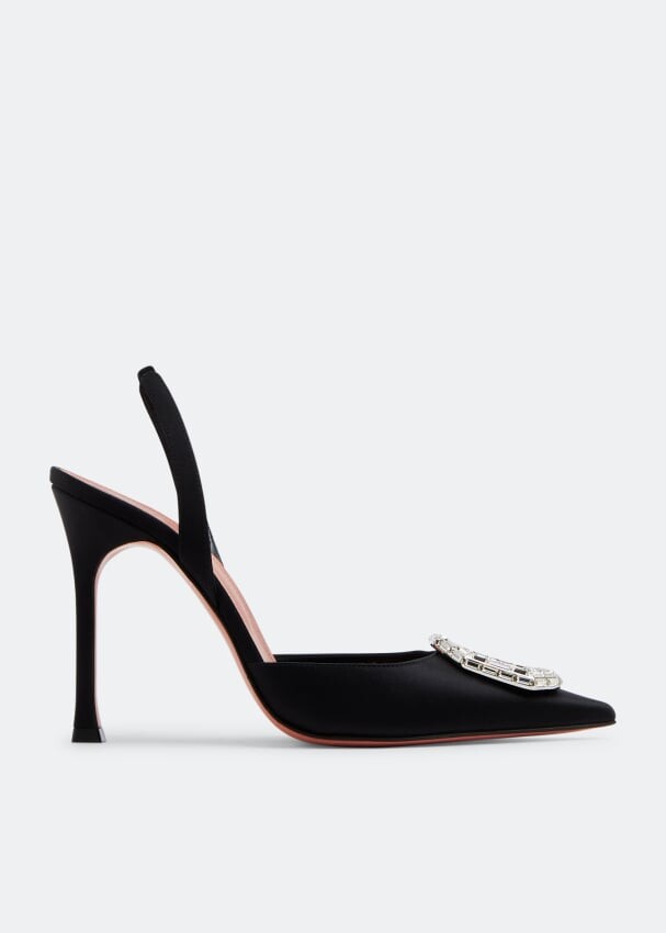 

Туфли AMINA MUADDI Camelia slingback pumps, черный