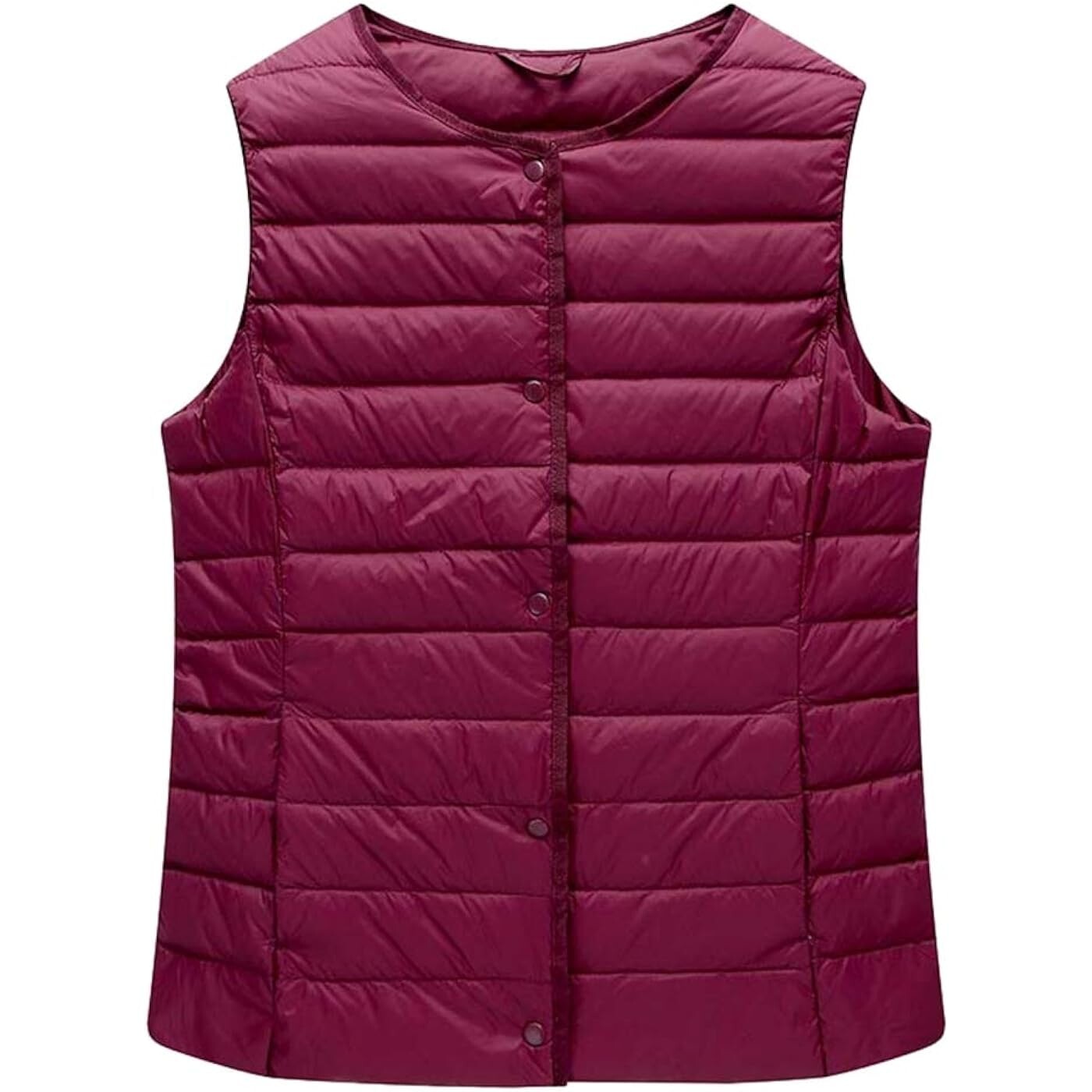 

Жилет Chickle Collarless Lightweight Quilted Zip Women's, бордовый, Красный