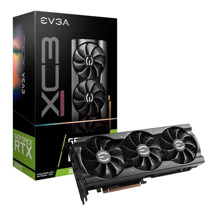 Видеокарта EVGA GeForce RTX 3070 XC3, 8GB GDDR6, 08G-P5-3755-KL - фото