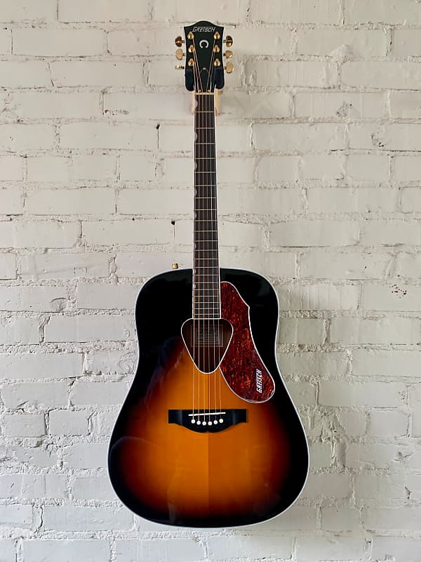 Дредноут Gretsch G5024E Rancher с звукоснимателем Fishman Sunburst G5024E Rancher Dreadnought with Fishman Pickup System 5 band acoustic guitar eq preamp set amplifier lcd tuner piezo pickup equalizer system with microphone pickup acceseories