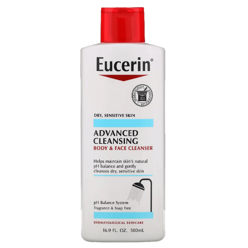 Advanced cleansing. Eucerin Hydrating Cleansing Gel. Eucerin gentle Hydrating Cleanser. Eucerin Advanced Repair Lotion 500 ml.