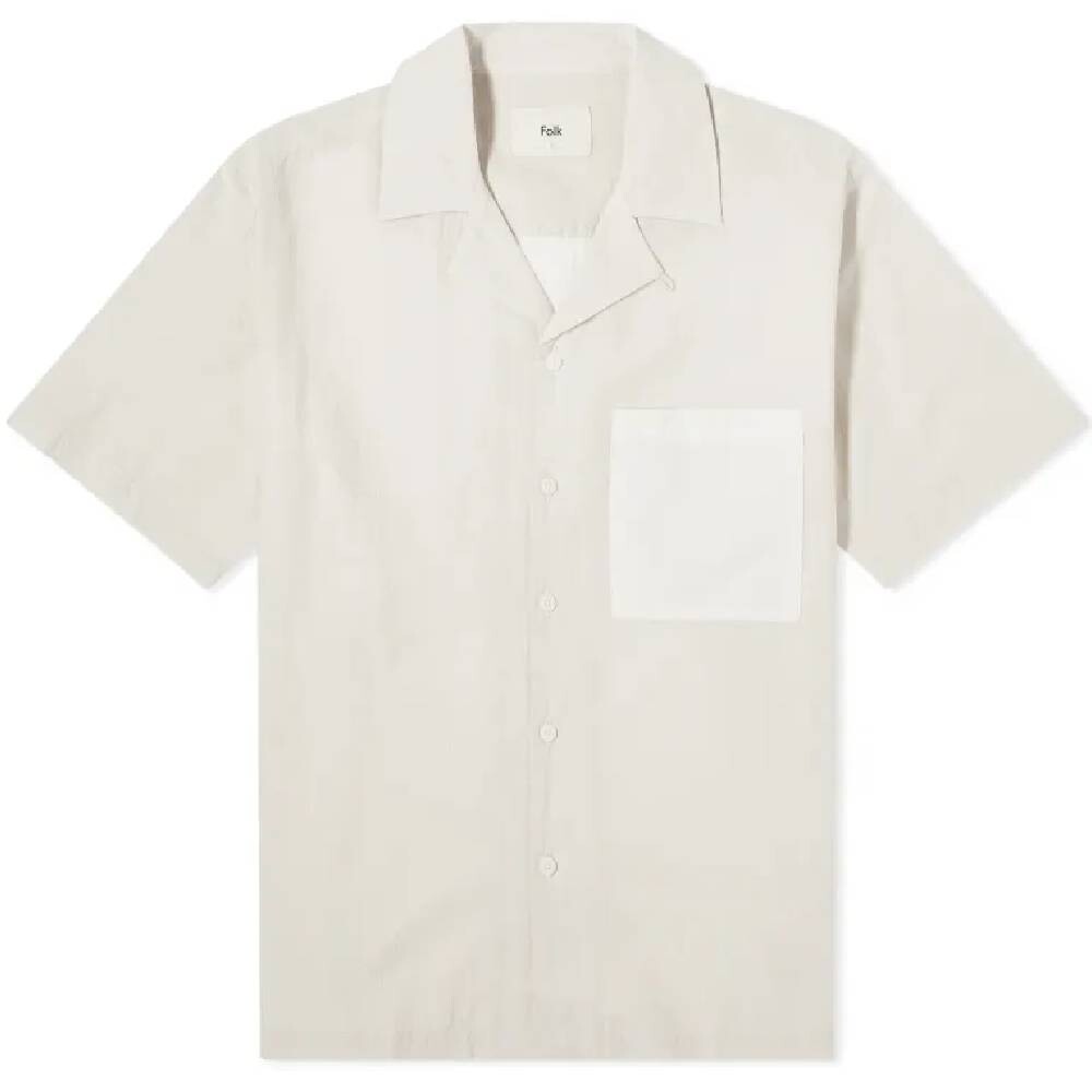 

Рубашка с коротким рукавом Folk Soft Collar, кремовый