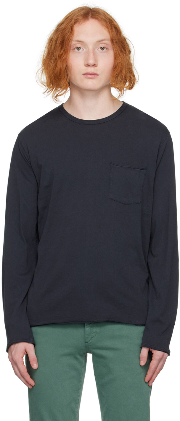 

Серая футболка с длинным рукавом Miles rag & bone, Серый