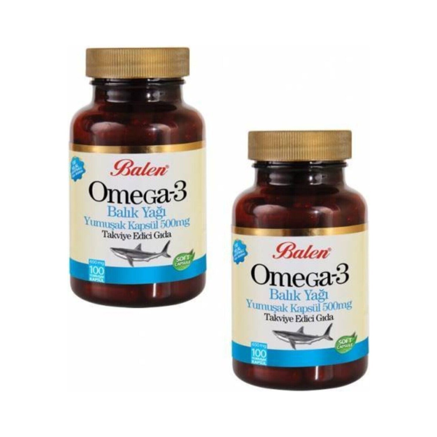 

Balen 2 Boxes Omega 3 Omega3 Omega-3 Fish Oil Fish Oil 100 Capsules X 650 M