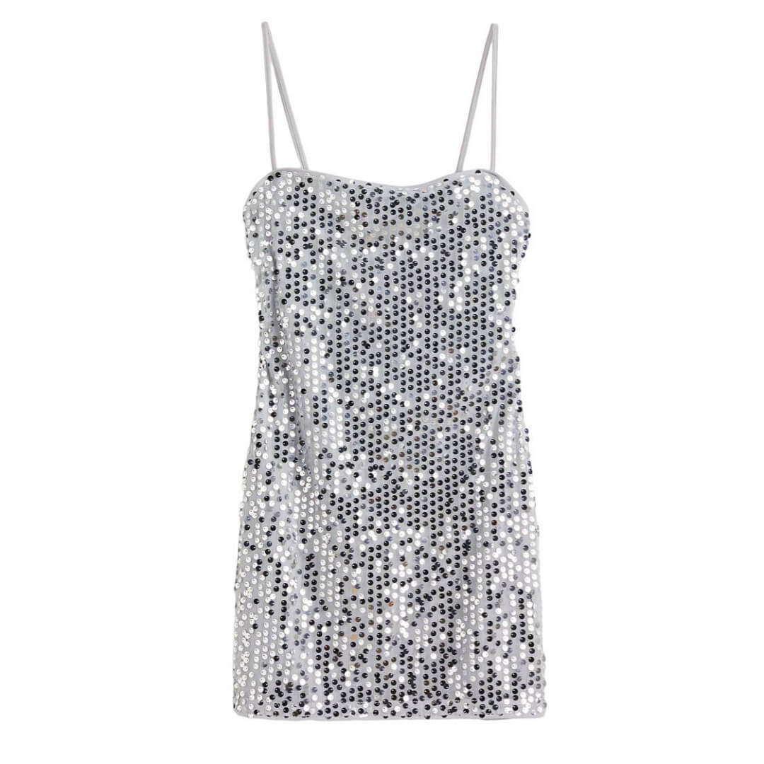 

Платье H&M Sequined, серебряный