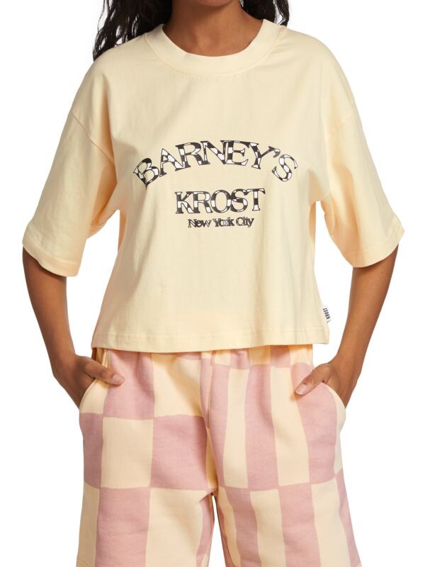

Укороченная футболка с логотипом barneys x krost Krost Yellow