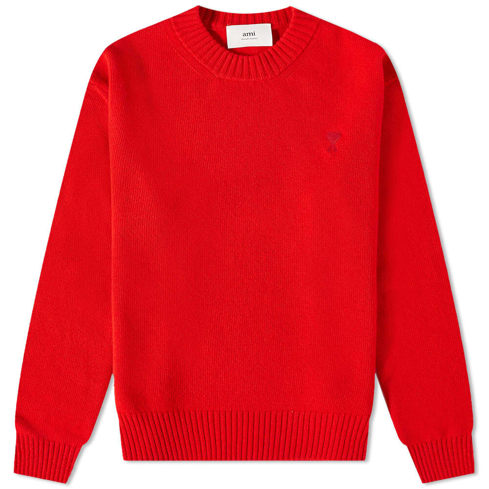 

Джемпер AMI Tonal Small Heart Crew Knit, Красный