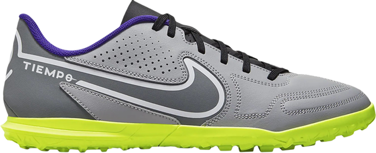 Лимитированные кроссовки Nike Tiempo Legend 9 Club TF 'Light Smoke Grey Volt', серый - фото