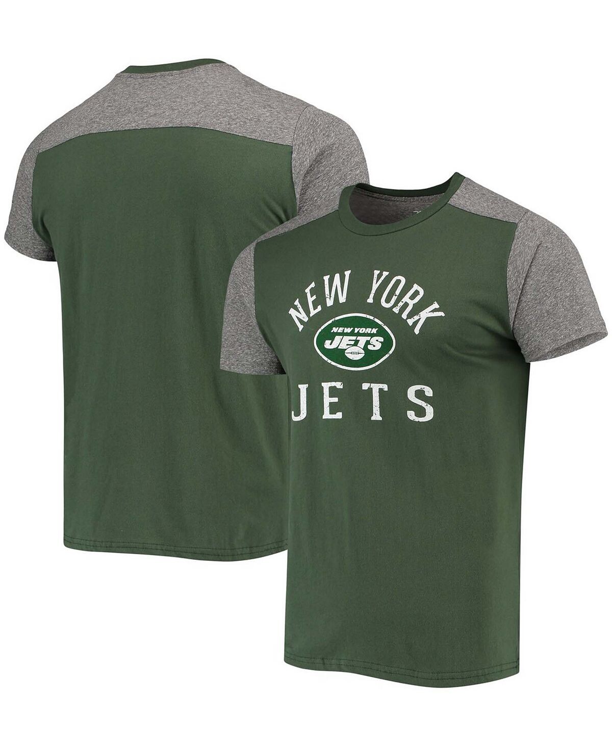 

Мужская зелено-серая футболка new york jets field goal slub Majestic, мульти