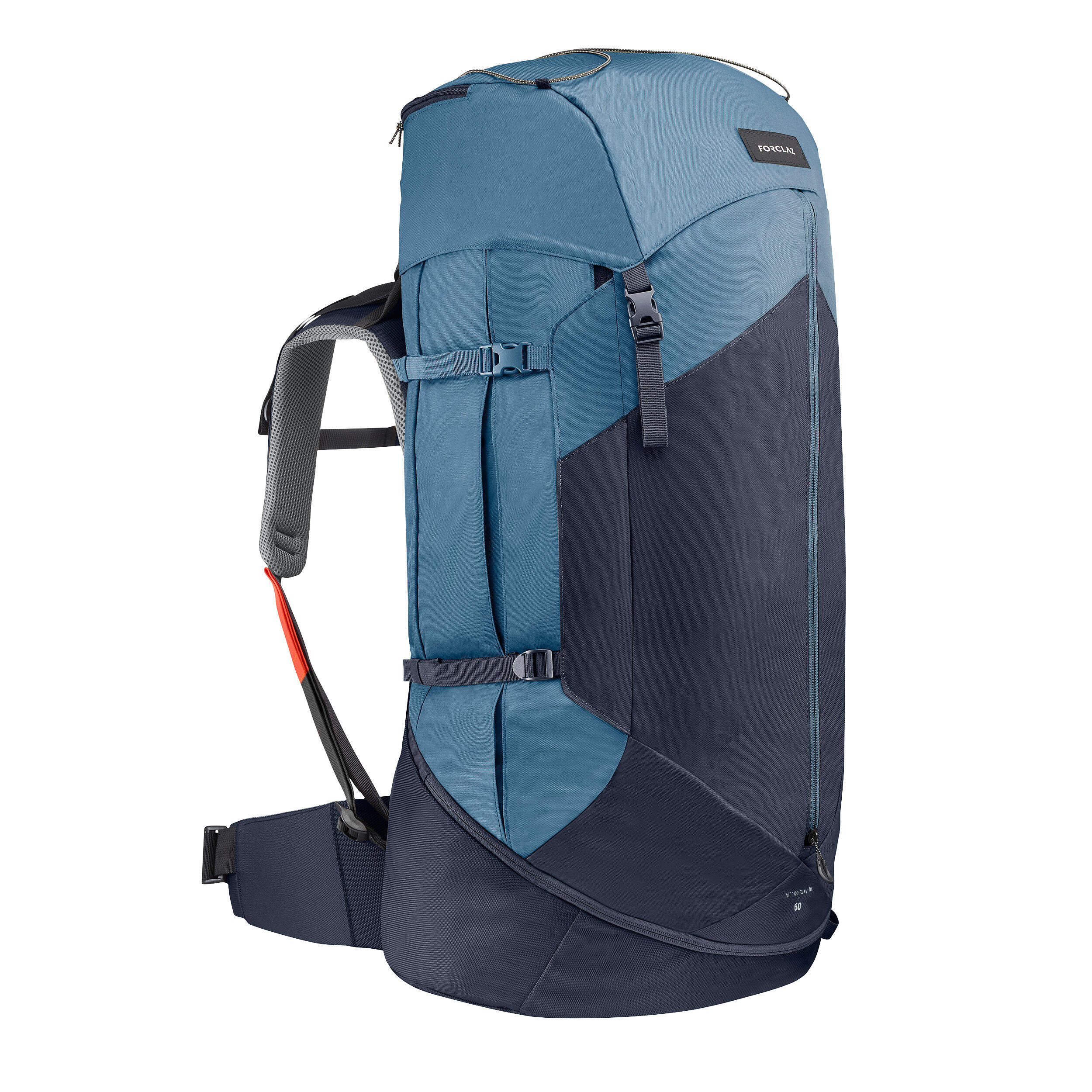 Рюкзак туристический женский Forclaz MT100 Easyfit 60 л, синий
