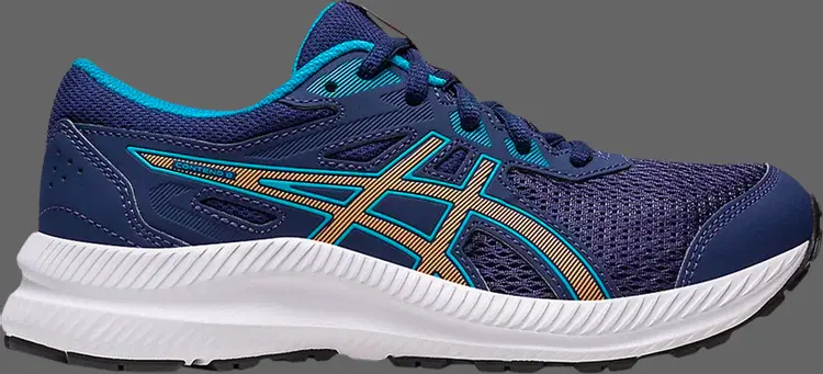 

Кроссовки contend 8 gs 'indigo blue sun peach' Asics, синий