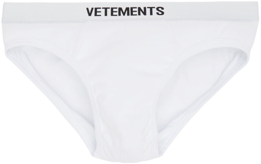 

Белые трусы с логотипом VETEMENTS