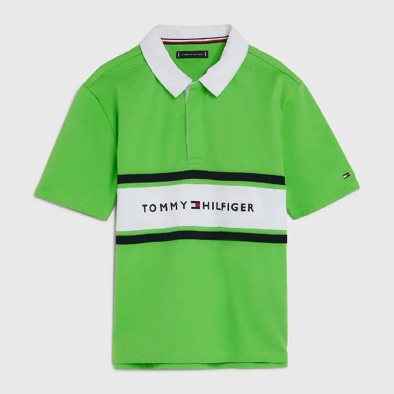 

Футболка-поло Tommy Hilfiger Kids' Oversized Hilfiger, светло-зеленый