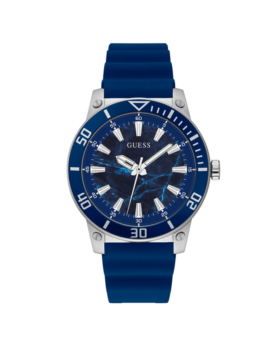 Мужские силиконовые часы Quartz GW0420G1 с синим ремешком Guess, синий